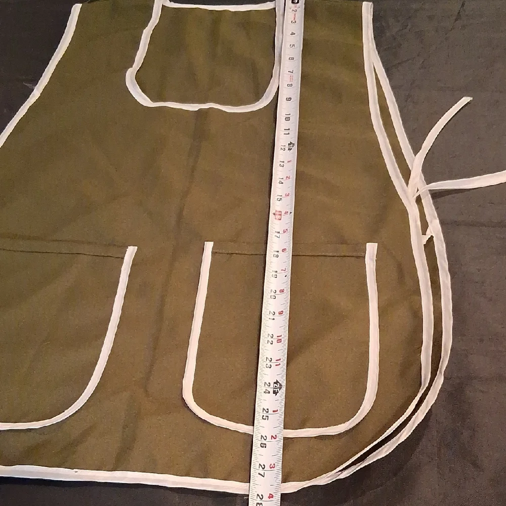 Olive Green LADIES WOMEN TABARD APRON OVERALL KITCHEN CATERING CLEANING